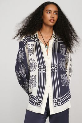 ALÉMAIS Banderra 100% Silk Buttondown Shirt