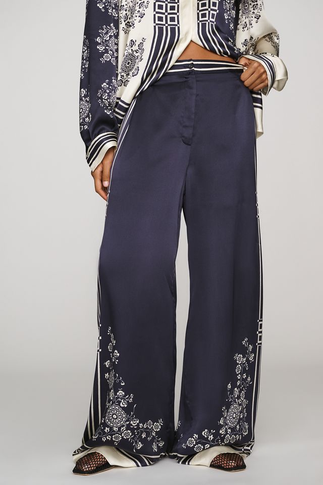 ALÉMAIS Banderra 100% Silk Satin Trousers #1