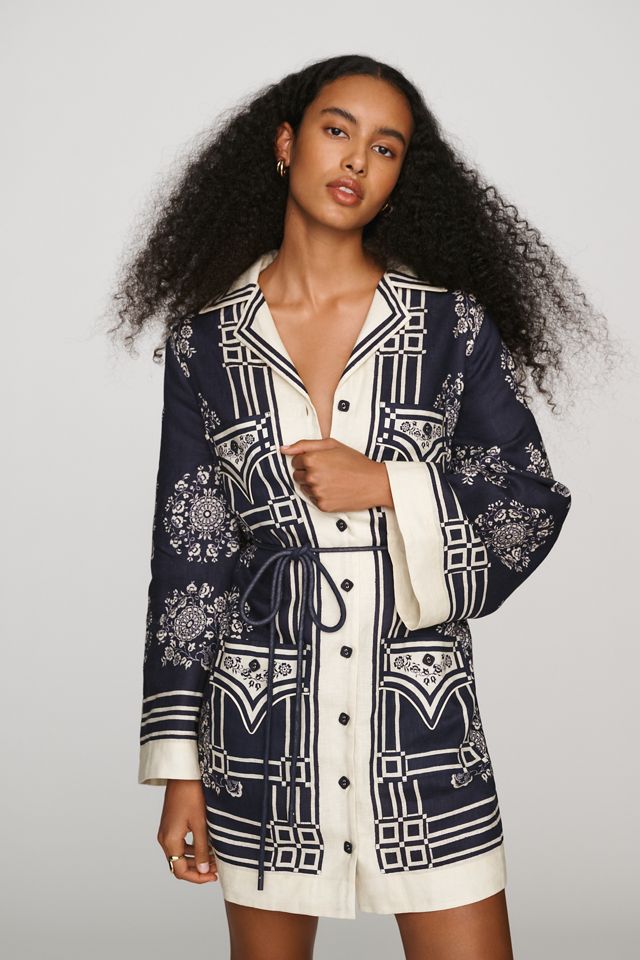 ALÉMAIS Banderra 100% Linen Mini Shirtdress #3