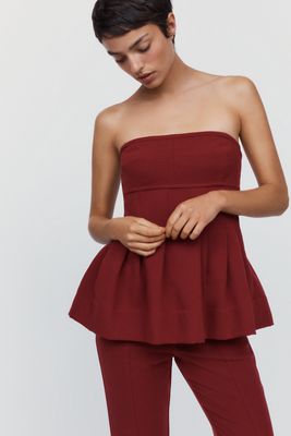 Haut péplum plissé By Anthropologie