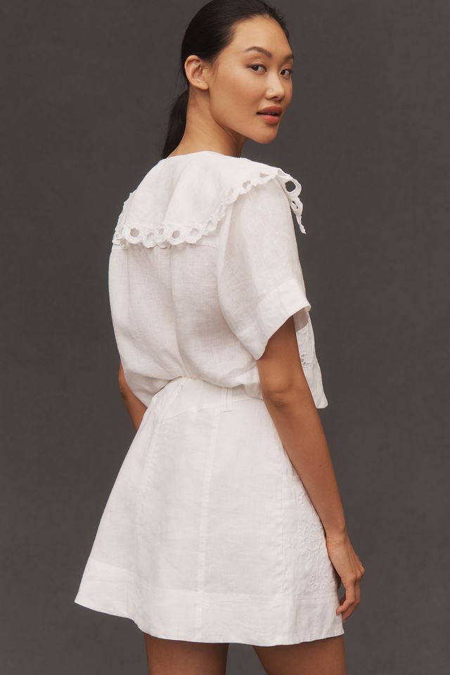 Lovaan Nina Eyelet Mini Skirt #3