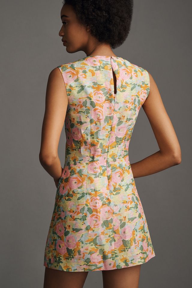 Lovaan Harper Sleeveless Linen-Silk Mini Dress #1