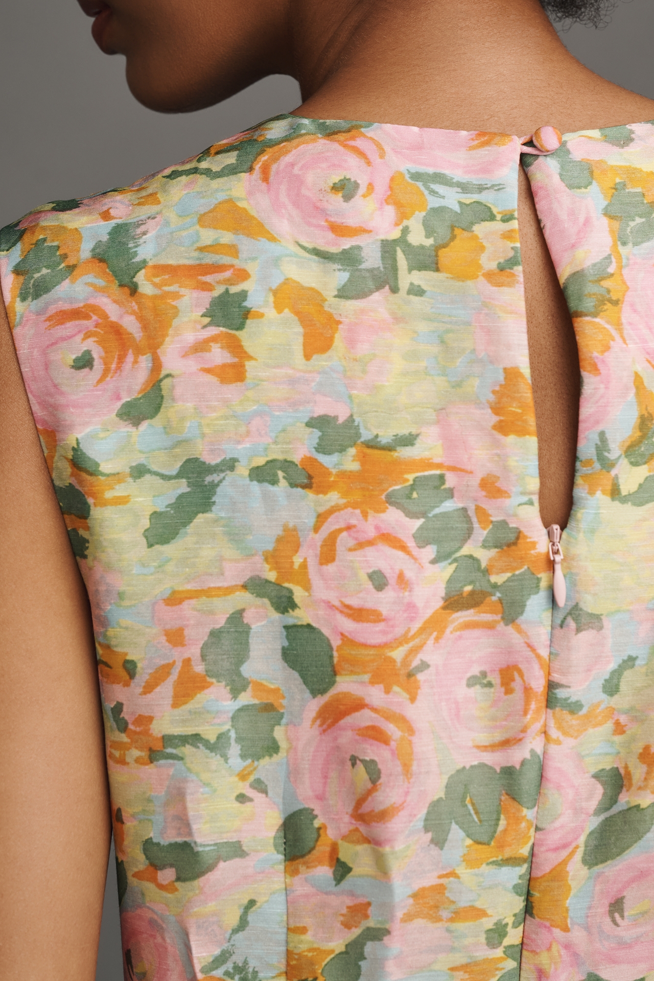 Lovaan Harper Sleeveless Linen-Silk Mini Dress