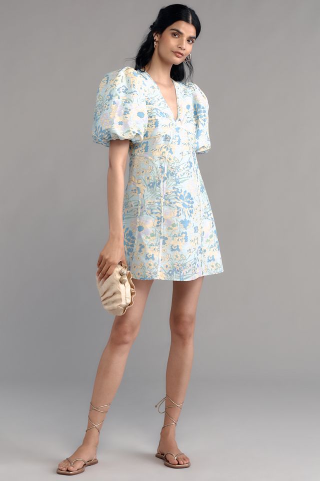 Lovaan Adeline Linen Silk Blend Mini Dress #2