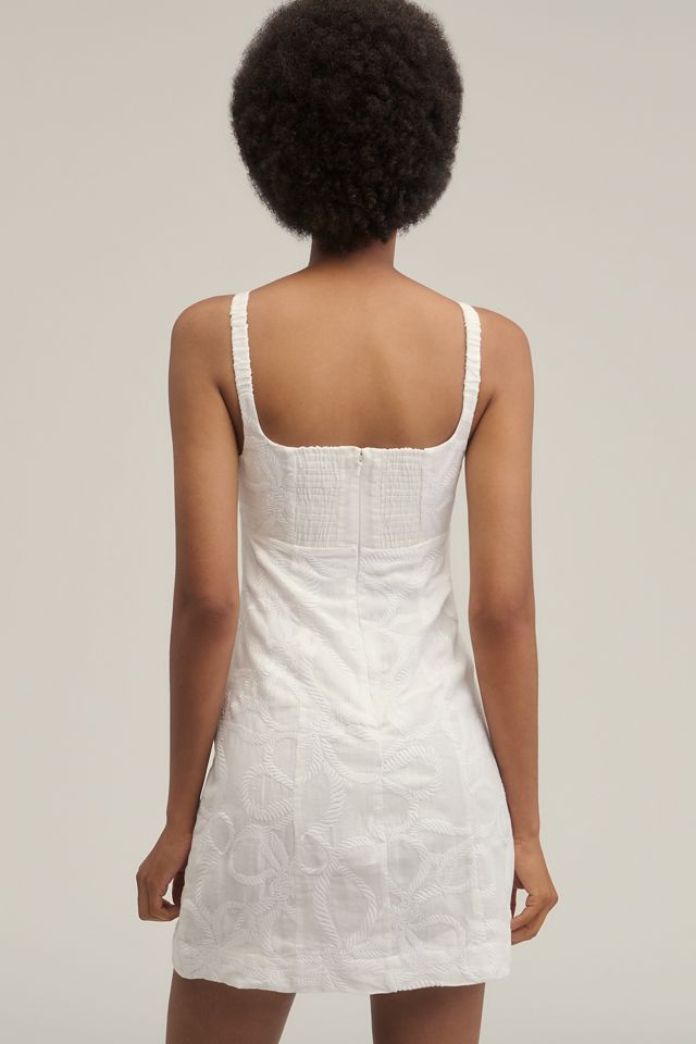 Lovaan Camilla Square-Neck Linen Mini Dress #2