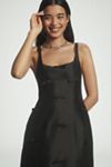 Lovaan Camilla Sleeveless Square-Neck Midi Dress
