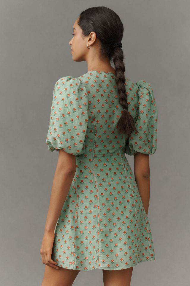 Lovaan Adeline Linen Silk Blend Mini Dress #5