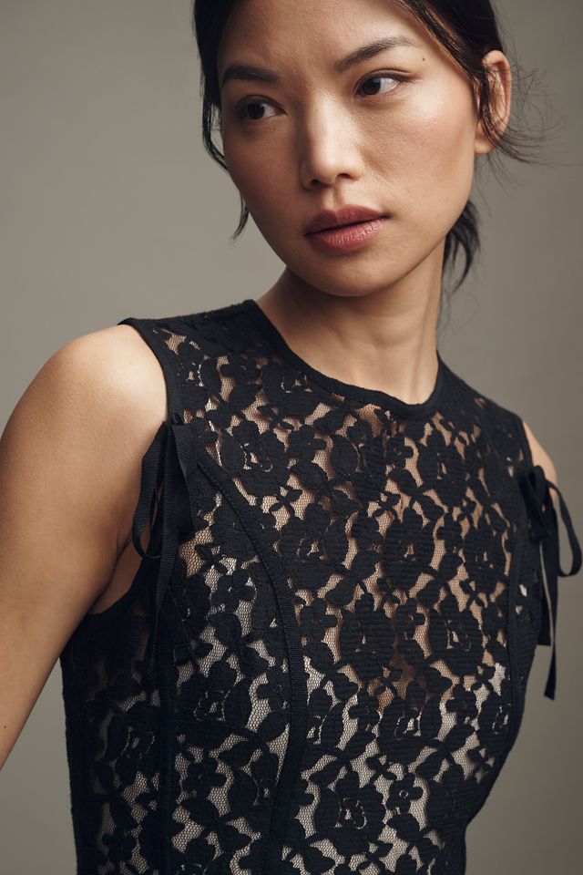 Lovaan Audrey Sleeveless Lace Midi Dress #2