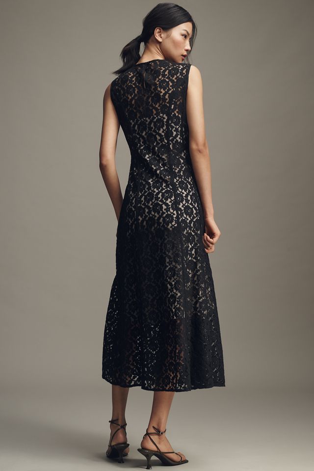 Lovaan Audrey Sleeveless Lace Midi Dress #3