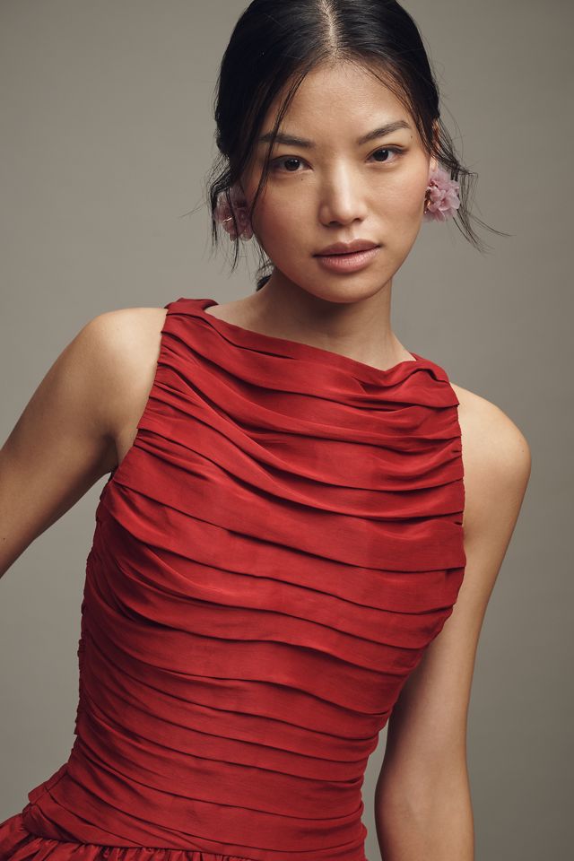 Lovaan Val Pleated Midi Dress #2