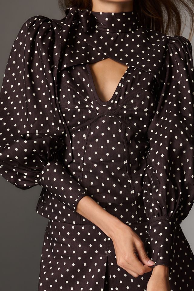 Lovaan Danielle Linen Blend Long-Sleeve Blouse #2