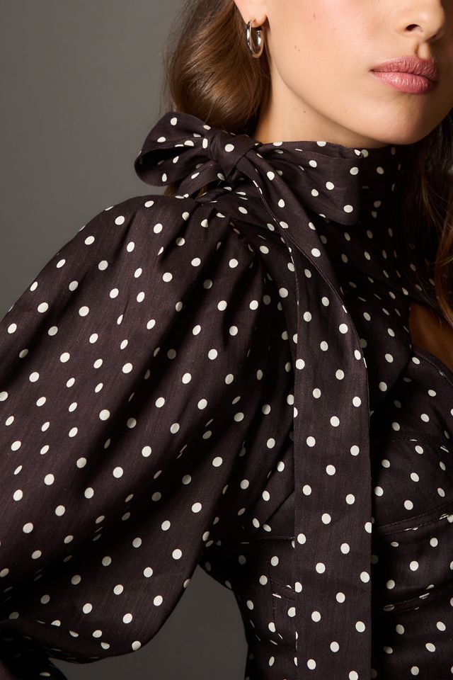 Lovaan Danielle Linen Blend Long-Sleeve Blouse #3