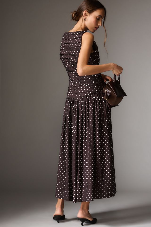 Lovaan Val Linen Blend Boat-Neck Midi Dress #2