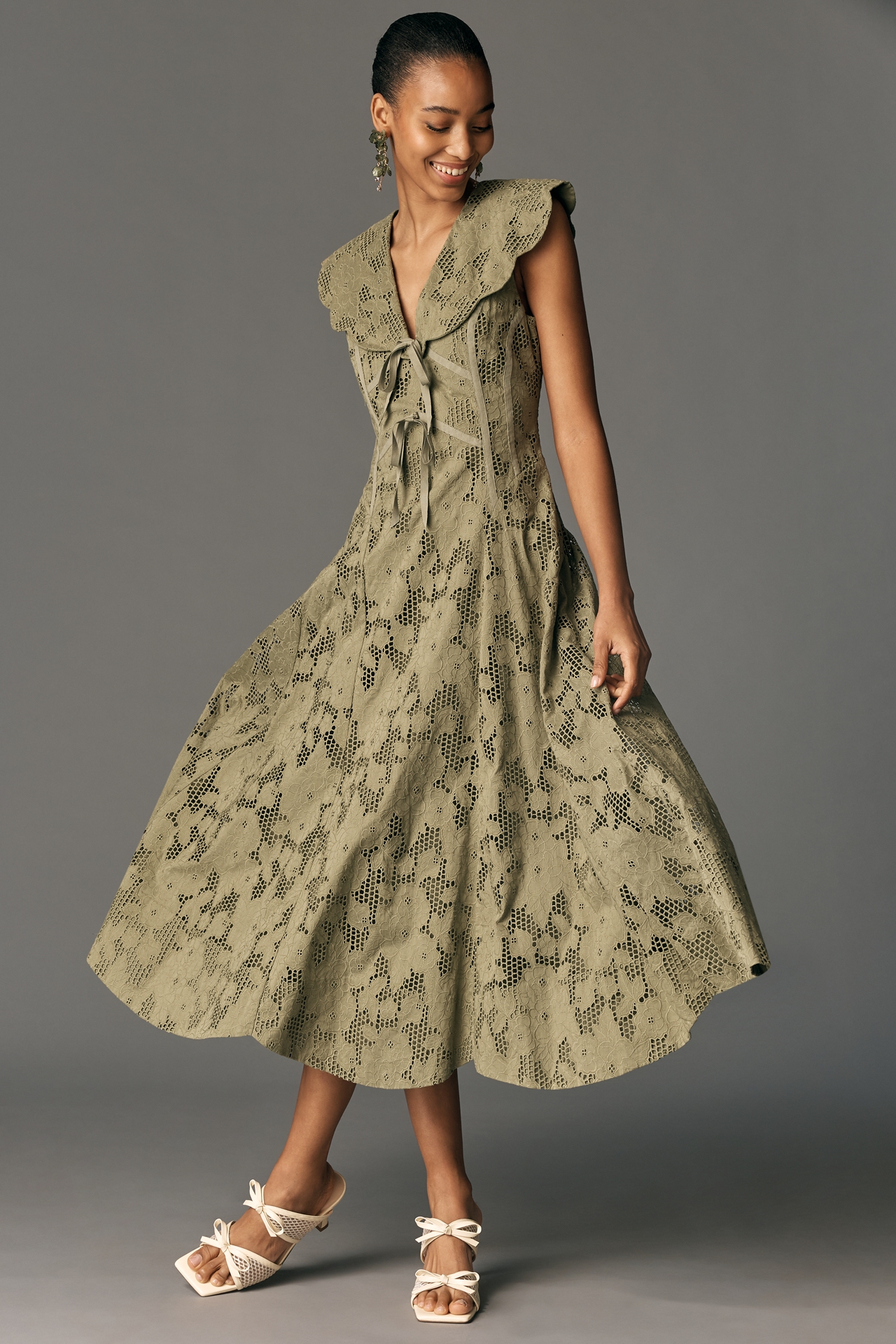 Lovaan Rhia A-Line Midi Dress