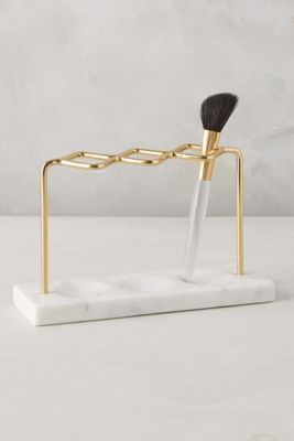 Brass Makeup Brush Holder