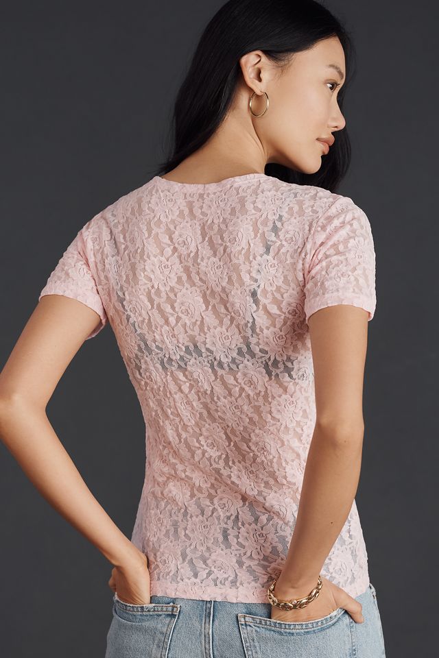 Hanky Panky Short-Sleeve Lace Tee #1