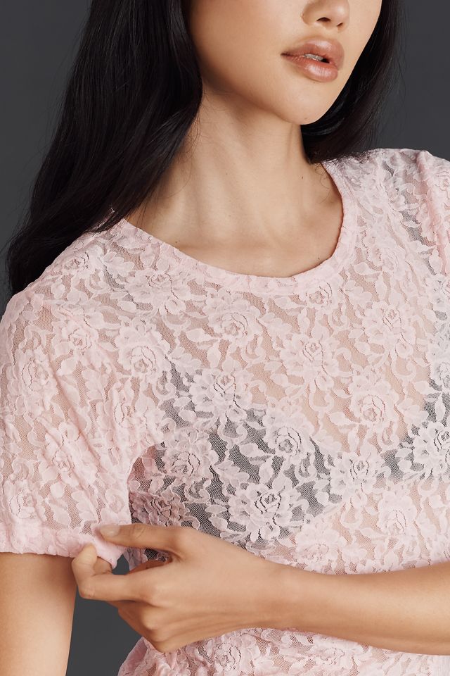 Hanky Panky Short-Sleeve Lace Tee #3