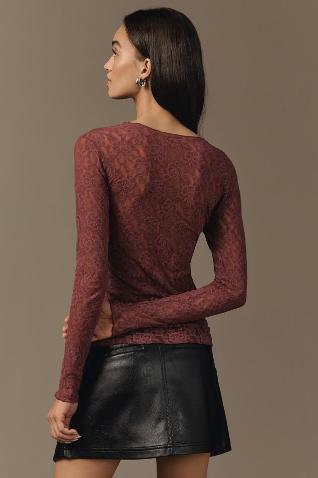 Hanky Panky Long-Sleeve Lace Top #2