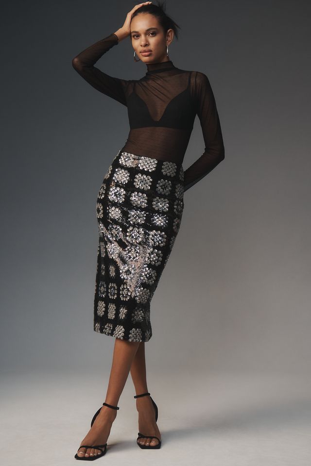 Hanky Panky Long-Sleeve Mock-Neck Lace Top #3