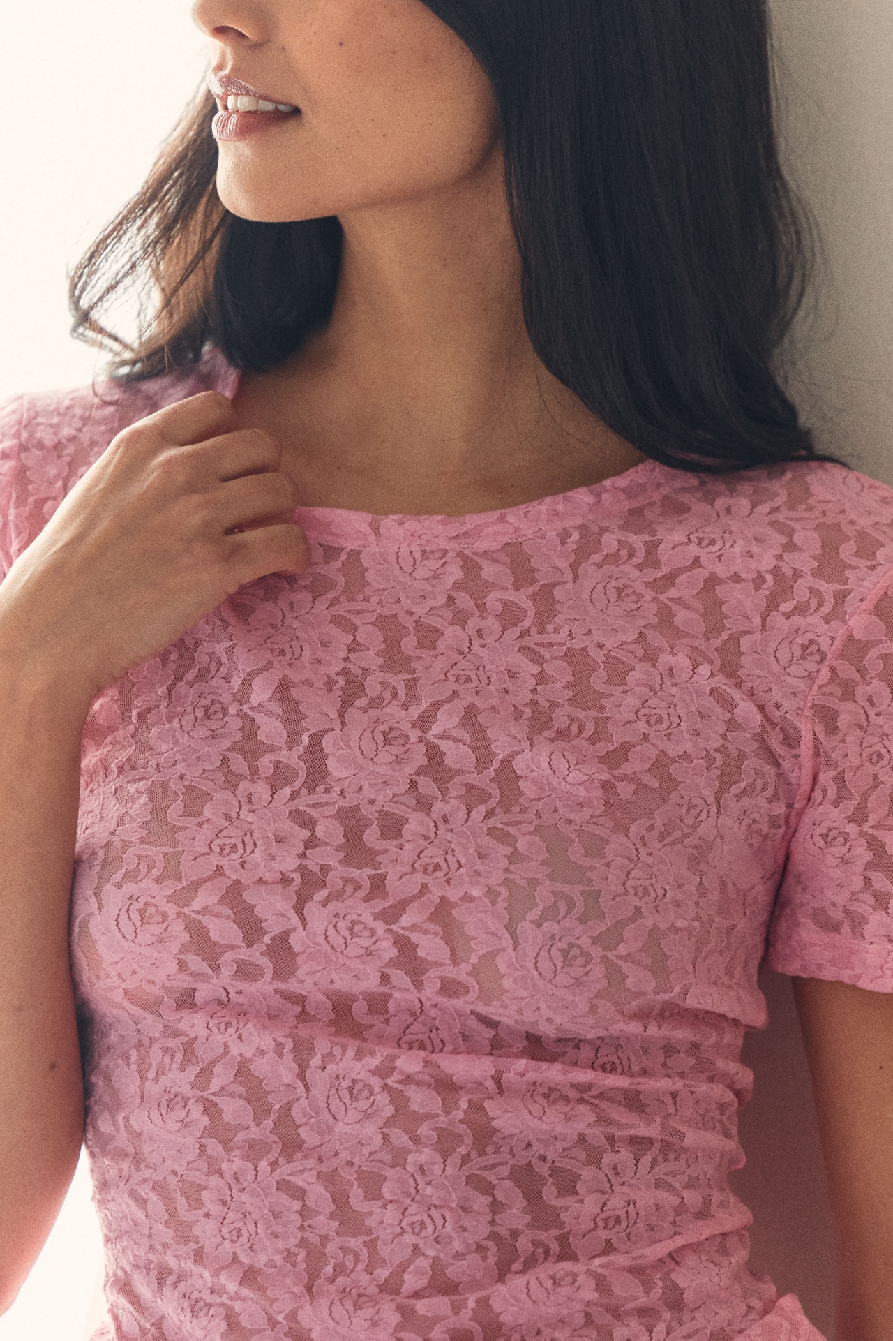 Hanky Panky Short-Sleeve Lace Tee