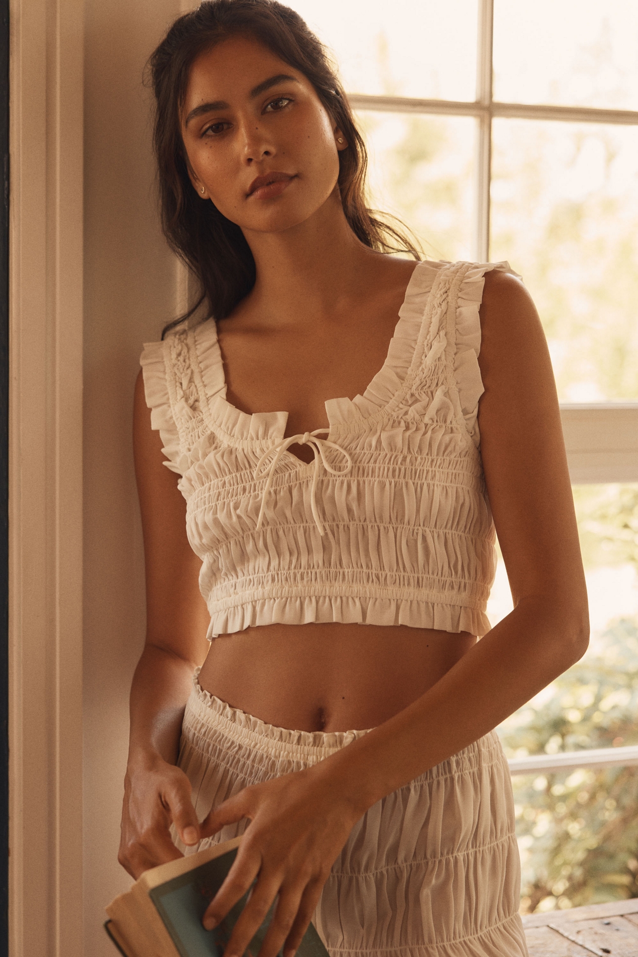 LyreBird Ruched Ruffle Sheer Bralette