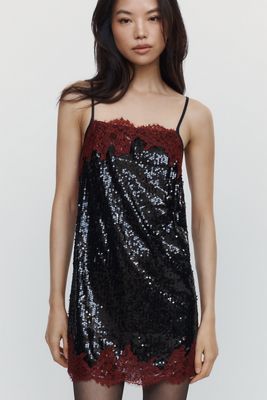 Sunday in Brooklyn Sequin Slip Mini Dress