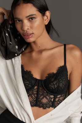 By Anthropologie Lace Hourglass Corset Bra