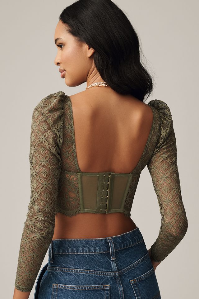 By Anthropologie Long-Sleeve Bustier
