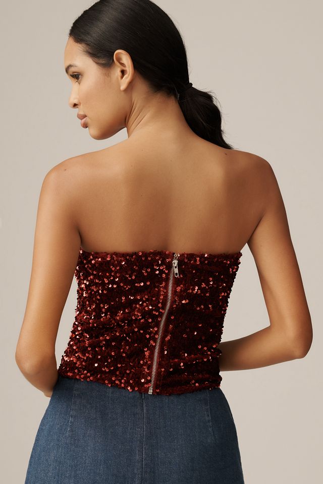 By Anthropologie Sequin Tube Top #1