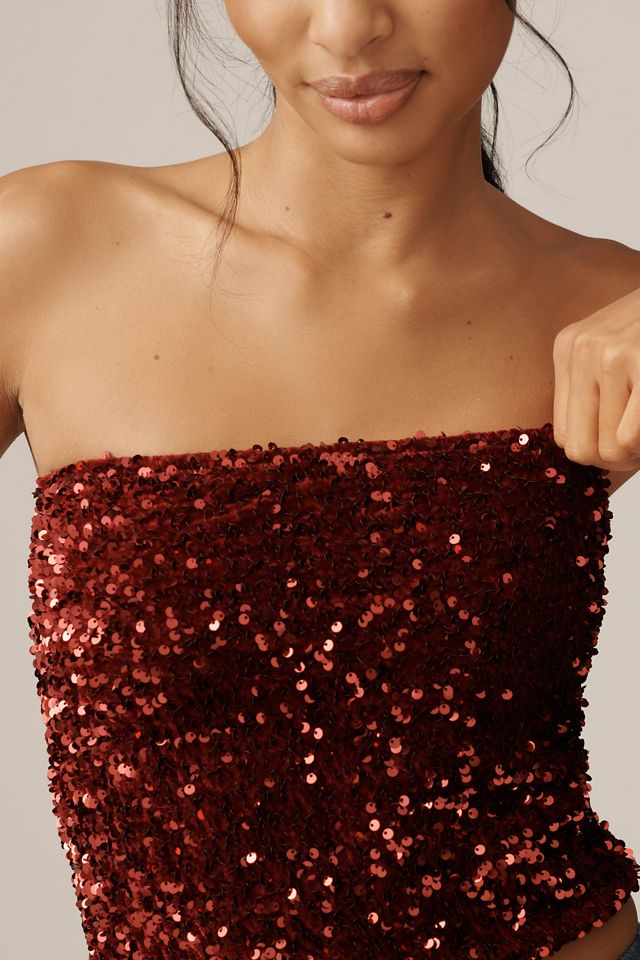 By Anthropologie Sequin Tube Top #2