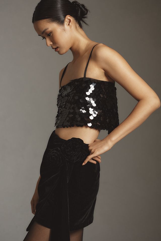 By Anthropologie Paillette Crop Tank #2