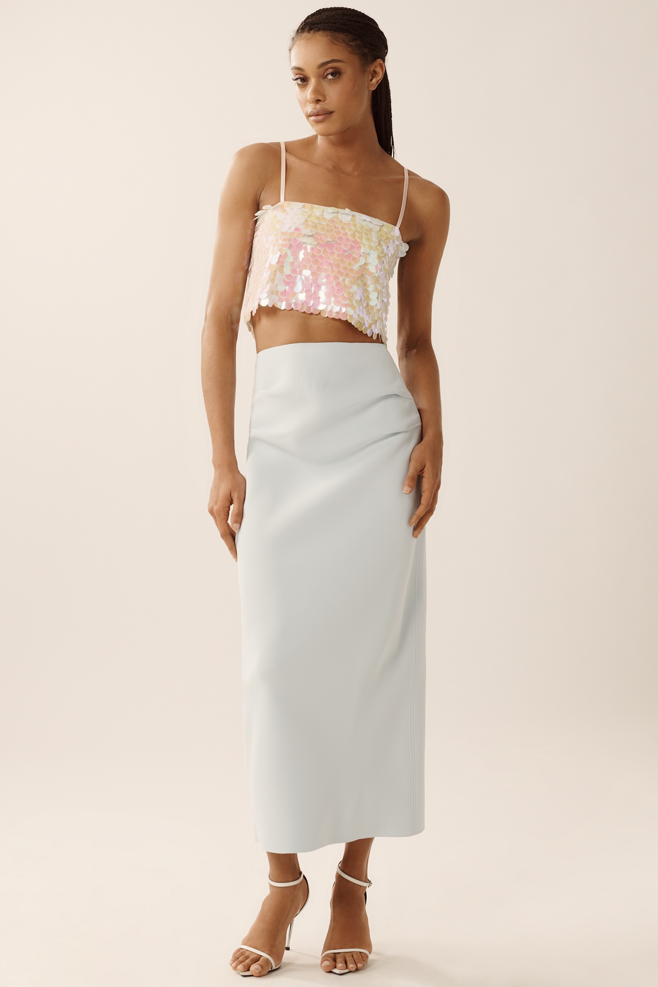 By Anthropologie Paillette Crop Tank