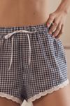 By Anthropologie Eyelet-Trim Gingham Shorts