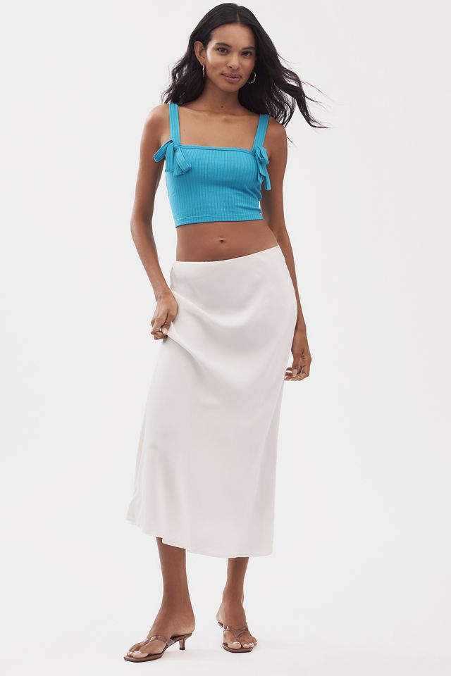By Anthropologie Ribbed Bow Knit Tank Top #2