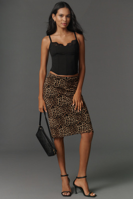 Lyrebird Structured Lace-trim Corset Top In Black