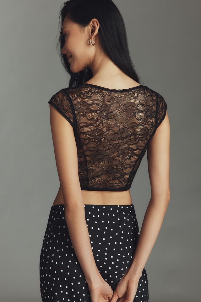 LyreBird Lace Corset Pullover Top | Anthropologie