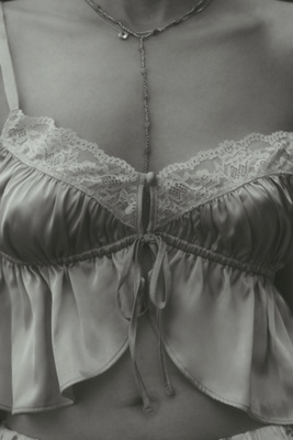 Lace-Trim Flyaway Top