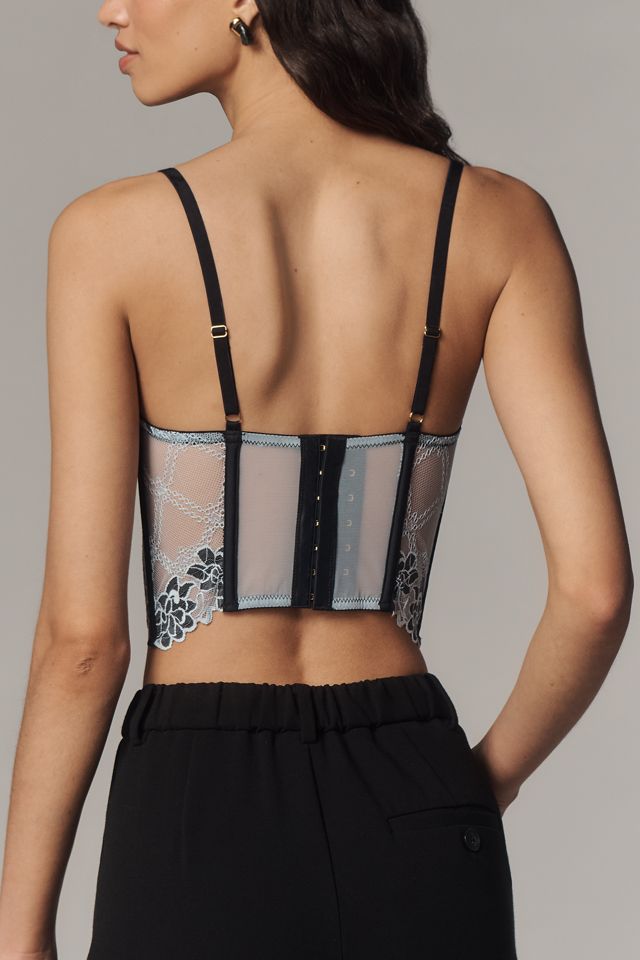 LyreBird Lace & Mesh Corset Bralette #3