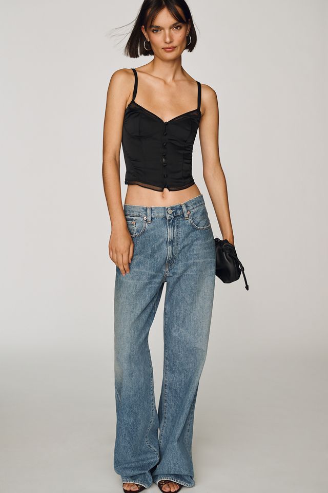 LyreBird Satin Peekaboo Buttondown Cami #3