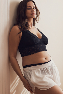 Cosabella Plus Plunge V-neck Lace Bra In Black