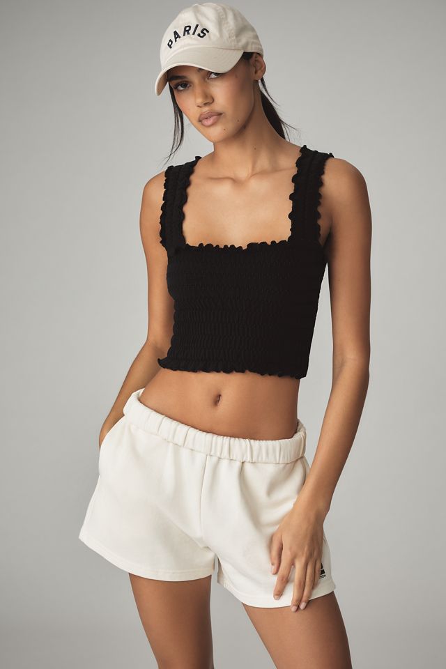 By Anthropologie Seamless Smocked Square-Neck Tank #3