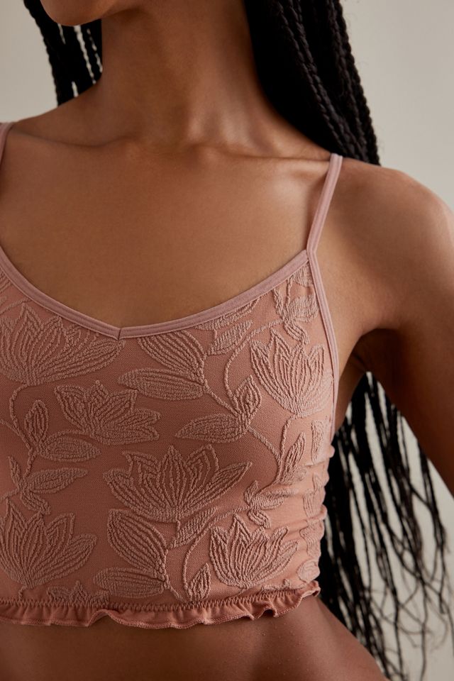 Bralette sans couture à volants et motif floral By Anthropologie #2