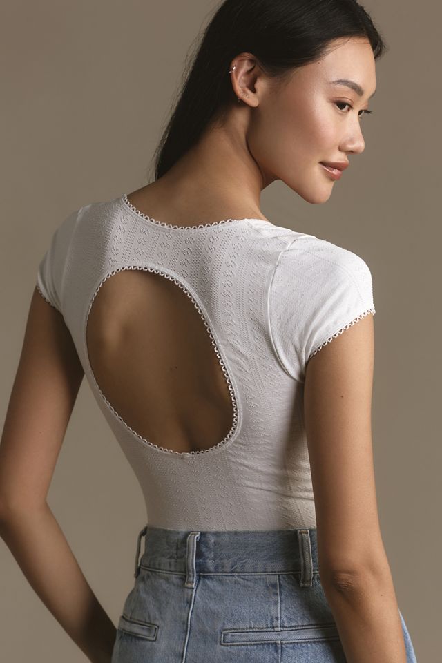 By Anthropologie Seamless Pointelle Bodysuit #2
