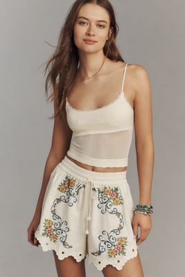 By Anthropologie Seamless Crochet Tank Top