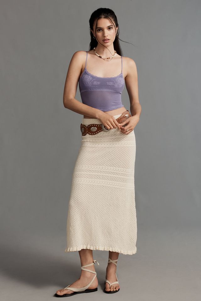 By Anthropologie Seamless Crochet Tank Top #2