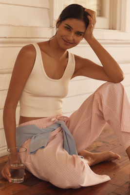 Lyrebird Seamless Ribbed Tank Top In White