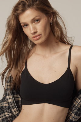 Lyrebird The  Skin Seamless Wrap Bra In Black