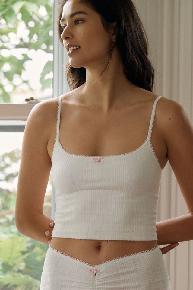 LyreBird Seamless Pointelle Crop Cami #2