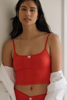 LyreBird Seamless Pointelle Crop Cami