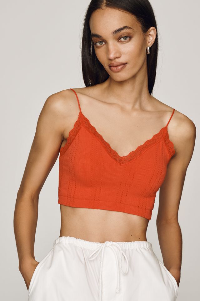 LyreBird Seamless Pointelle Lace Trim Tank #2